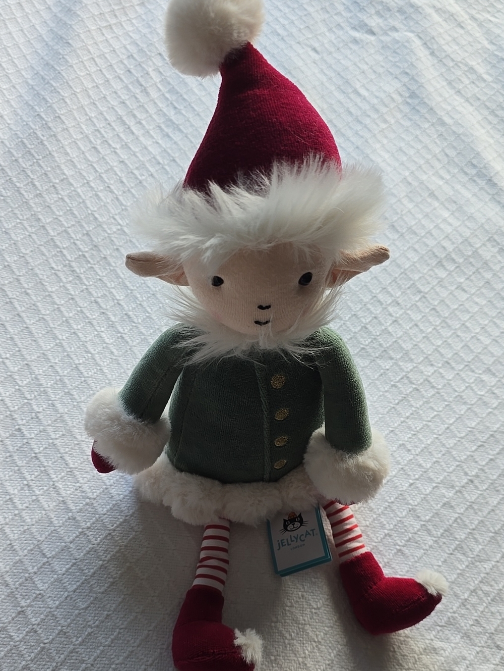 Jellycat Green & Red Elf Plush Holiday Decoration - Picture 3 of 14
